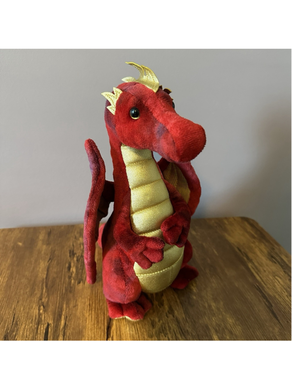 EUGENE the Plush RED DRAGON Stuffed Animal - by Douglas Cuddle Toys - #731